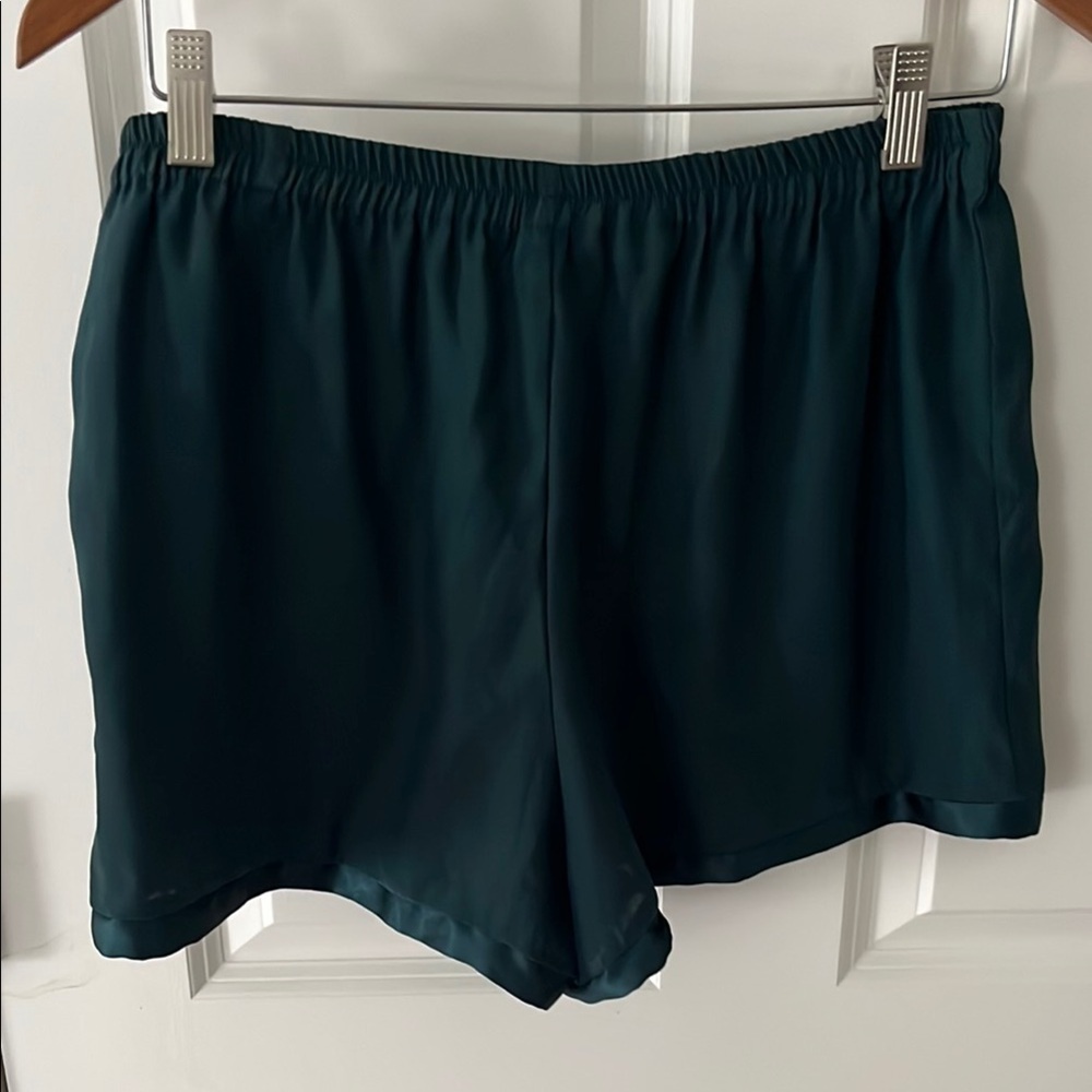 VTG Victoria's Secret Emerald Green Silky Pajama Set Sz Small - Picture 10 of 10